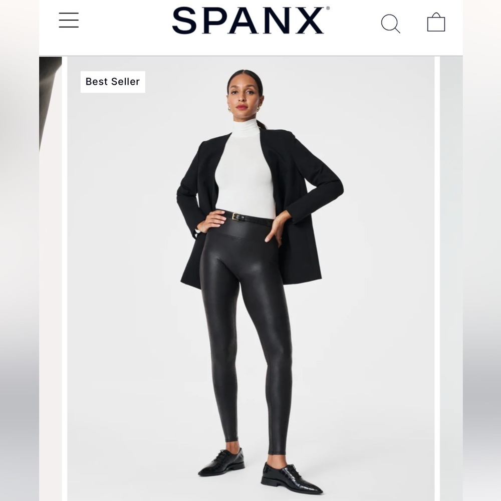 Spanx Vegan Leather Leggings
